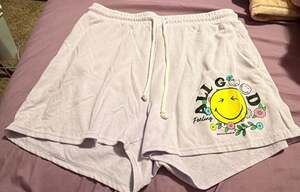 Smiley World Lavender Sunrise Graphic Loungewear Shorts